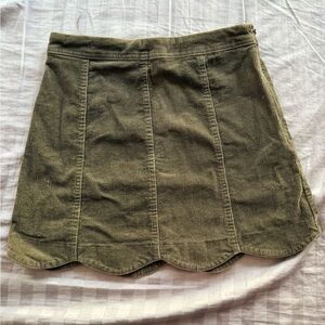 Altar'd State Green Corduroy Mini Skirt